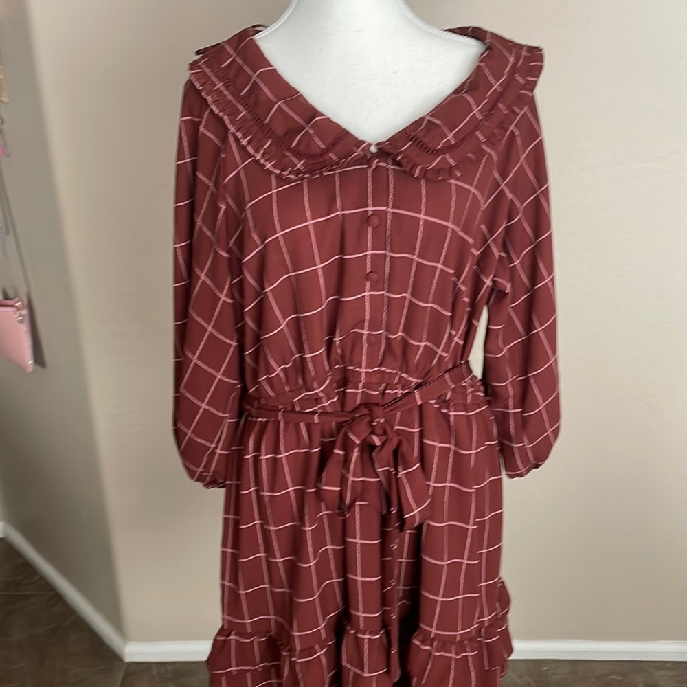 Lauren Conrad Brown Schoolgirl Dress